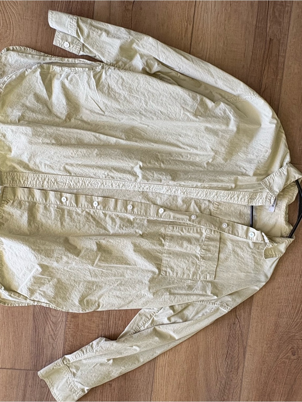 Madewell Long-Sleeve Button-Down Shirt in Pale Cream
